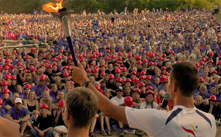 Many-many people in Peace Run event